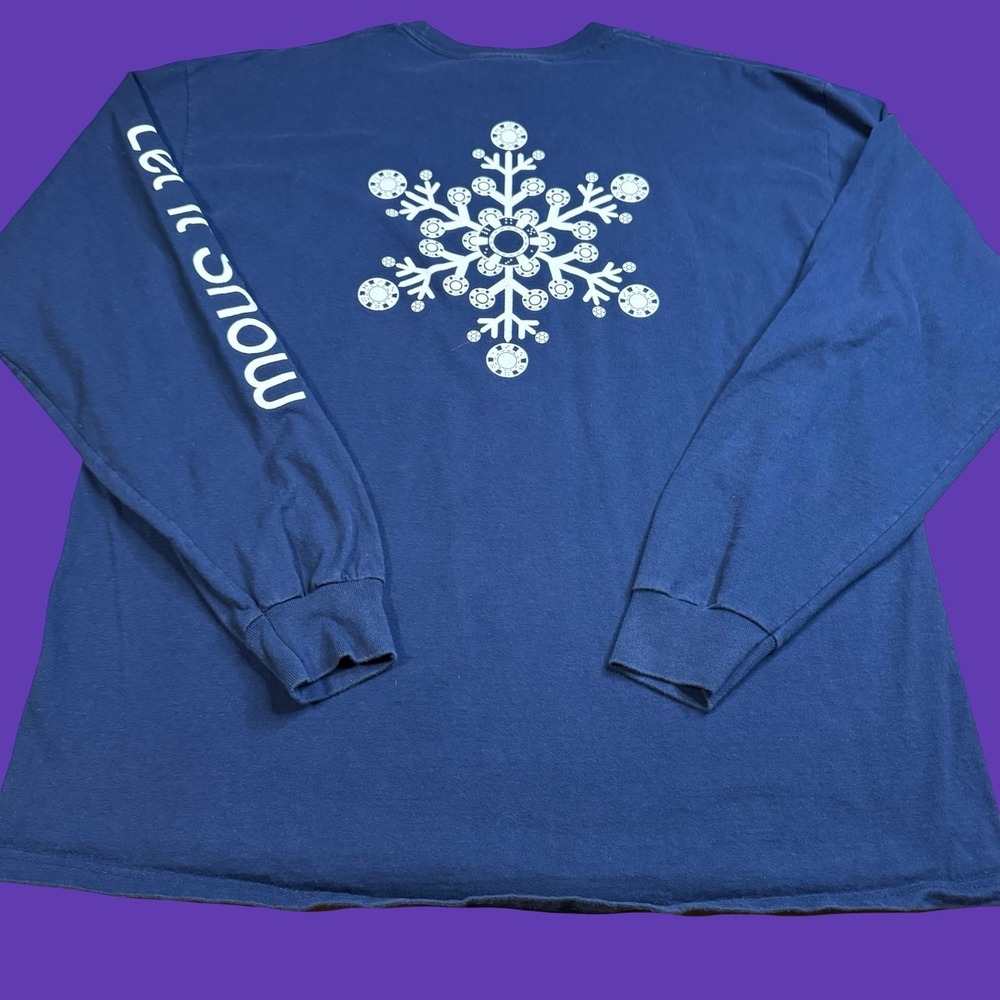 Ameristar Snowflake T Shirt XL Navy Let It Snow Long Sleeve Casino